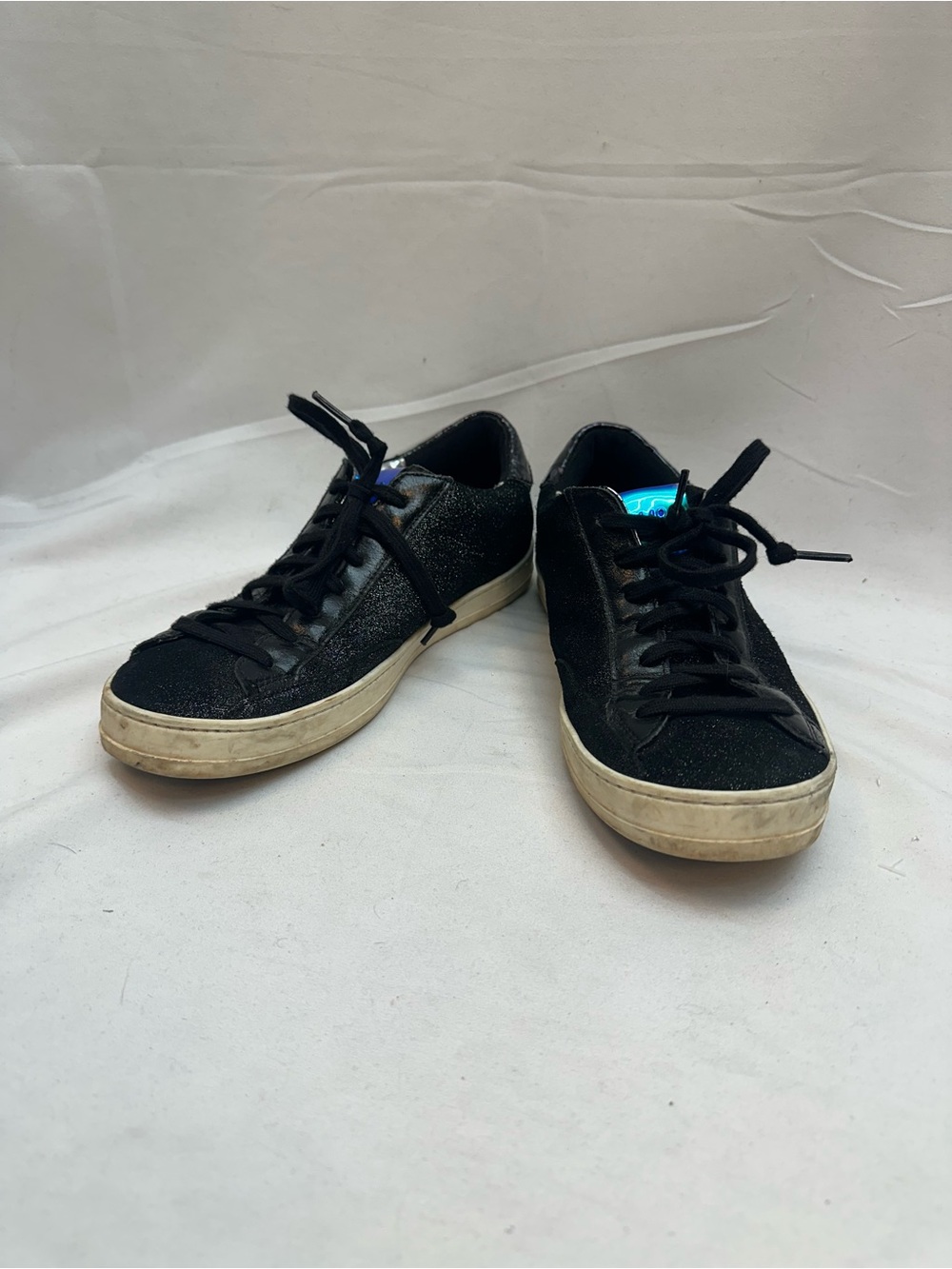 P448 Black Glitter Low-Top Sneakers 38